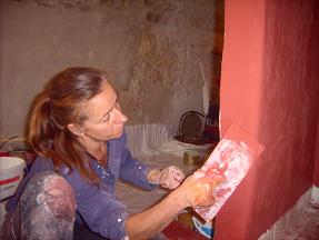 décoration peinture dans le Gard, chaux, béton ciré, enduits cirés, patines.pigments naturels peintre décorateur uzes arpaillargues nimes